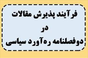 فرایند پذیرش مقالات در دوفصلنامه «ره‌آورد سیاسی» همراه با شیوه‌نامه نگارش و ارسال مقاله