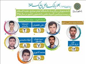 دانشجویان برگزیده دانشگاه امام صادق علیه‌السلام