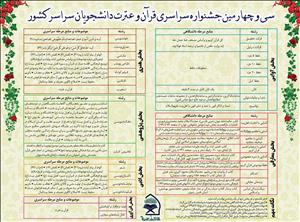 اطلاع‌نگاشت | رشته‌ها، منابع و نکات مهم سی‌وچهارمین جشنواره سراسری قرآن‌وعترت دانشجویان کشور